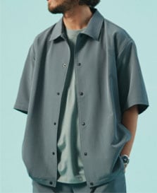 冷涼太レギュラーカラープランサーシャツ/半袖