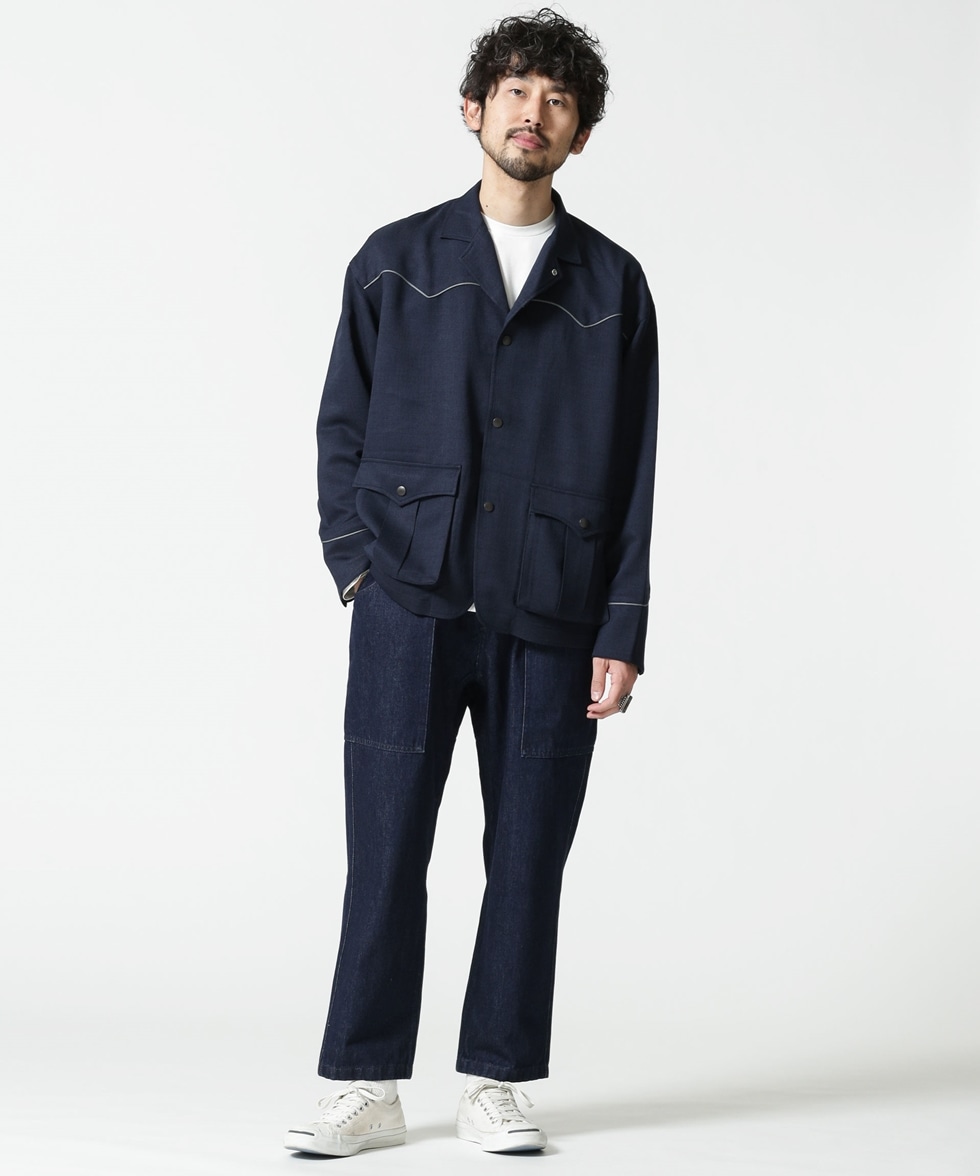 別注 ＤＥＮＩＭ ＬＯＯＳＥ ＴＡＰＥＲＥＤ ＰＡＮＴ / オフホワイト