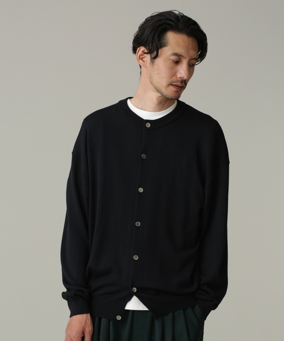 別注CREWNECK CARDIGAN / ブラック | 6702222143 | ナノ・ユニバース