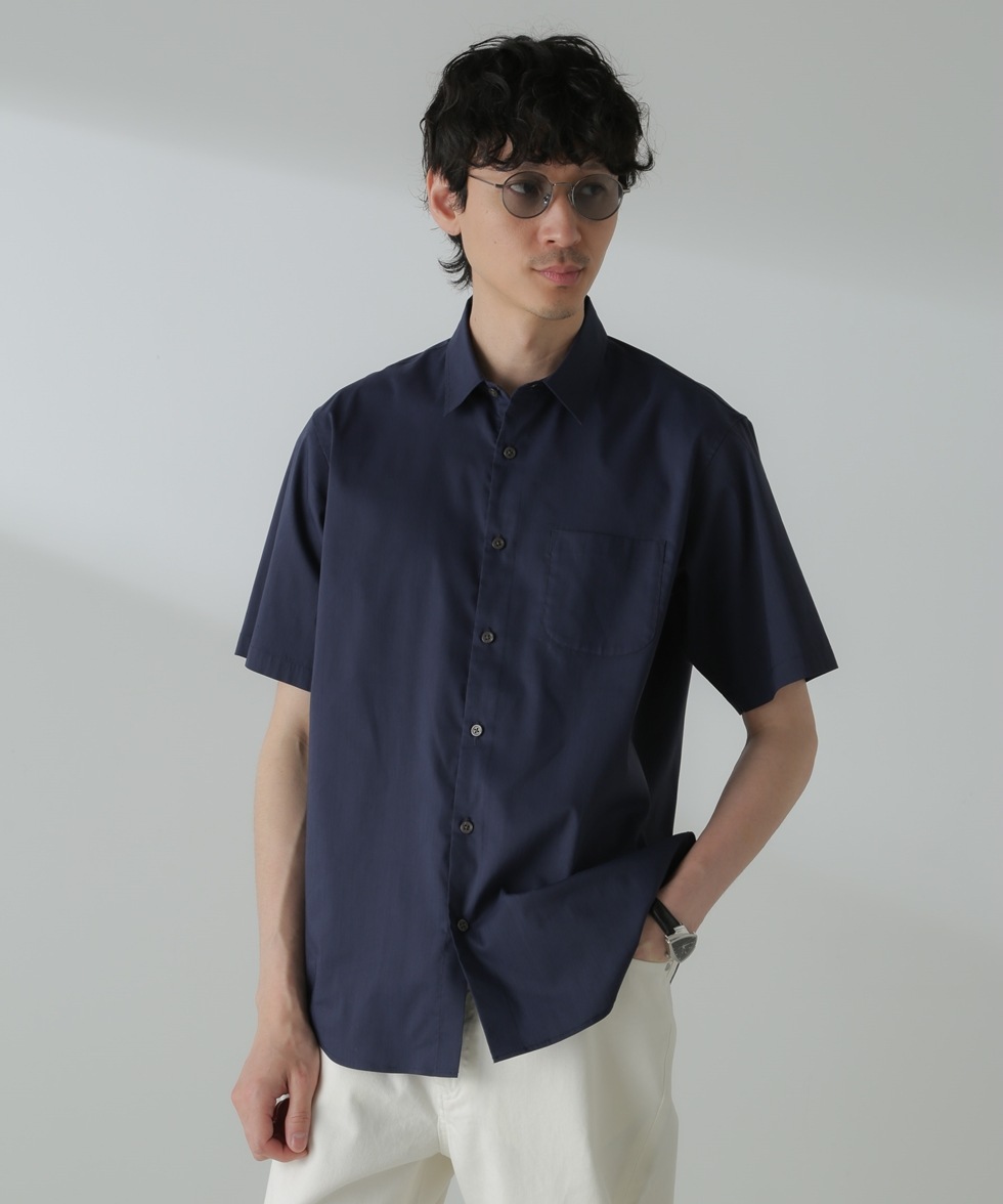 「ICE FLOW LINEN」レギュラーカラーシャツ 半袖