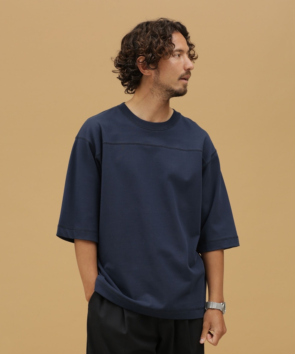 LB.03/シルケットフットボールＴシャツ / ブラック | 6682124242