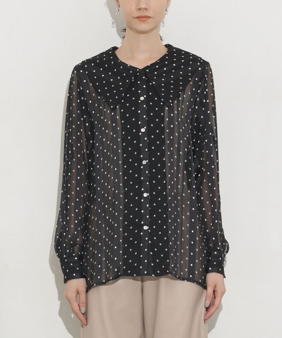 23AW12‐BIG CLR BL‐DOTS / ブラック | 6713220013 | ナノ・ユニバース