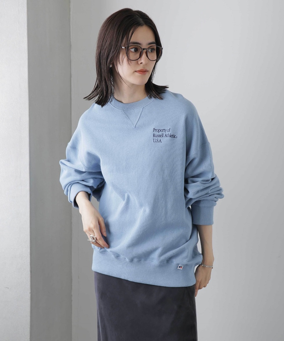 RUSSELL ATHLETIC/別注 SWEAT CREW NECK EMB SHIRT(セットアップ可)-