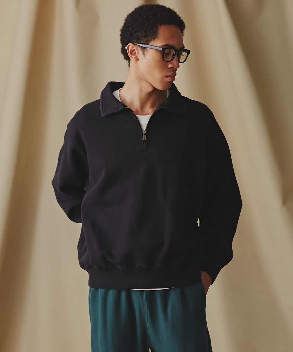 よろしくお願いしますXLARGE×RUSSELL HALF ZIP SWEAT ラッセルハーフ