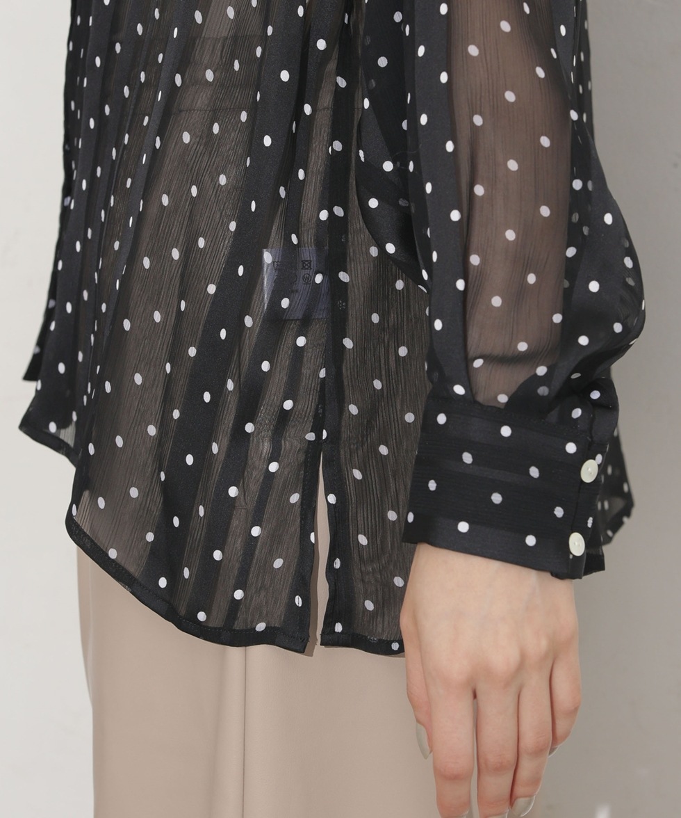 23AW12‐BIG CLR BL‐DOTS / ブラック | 6713220013 | ナノ・ユニバース