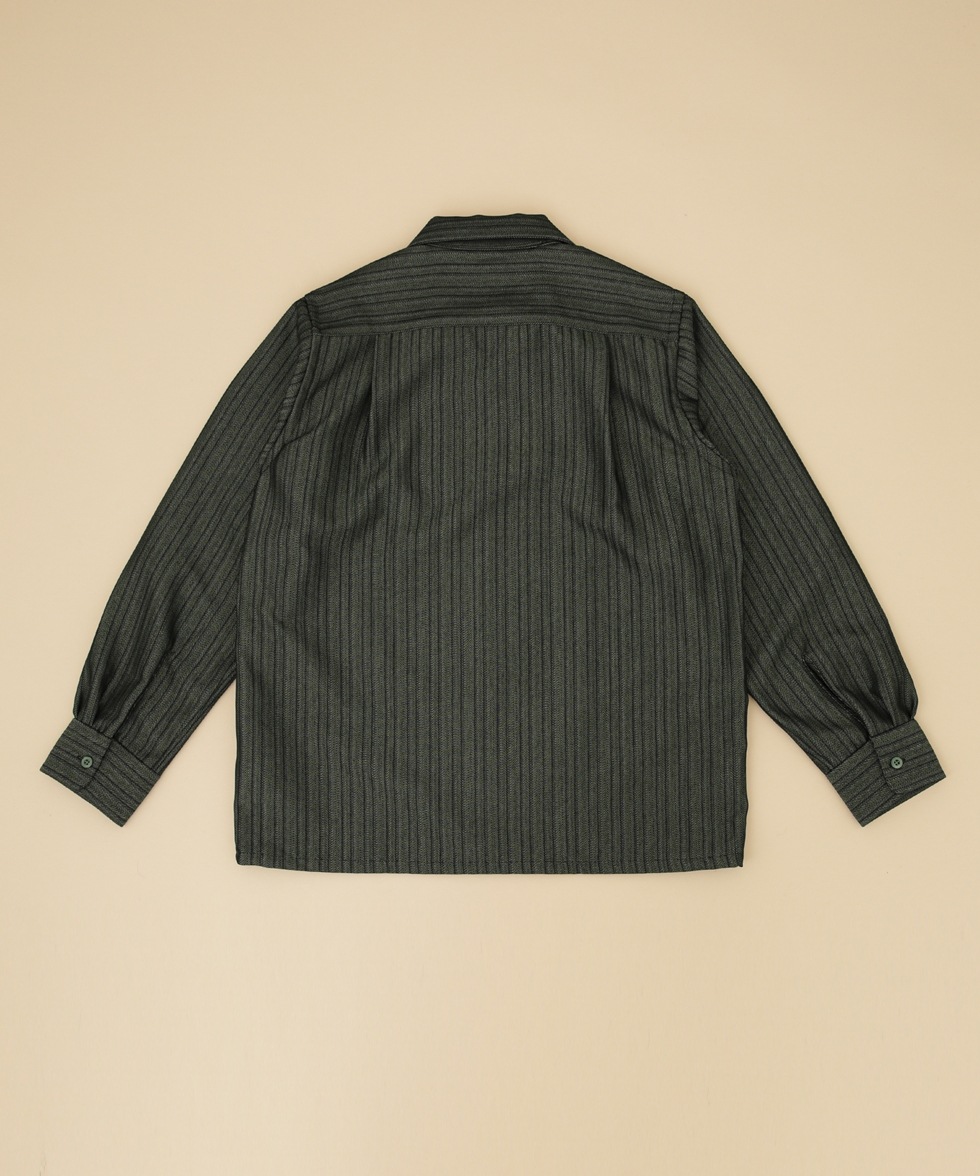 One-up Shirt-Herringbone Twill / オリーブ | 6702220131 | ナノ