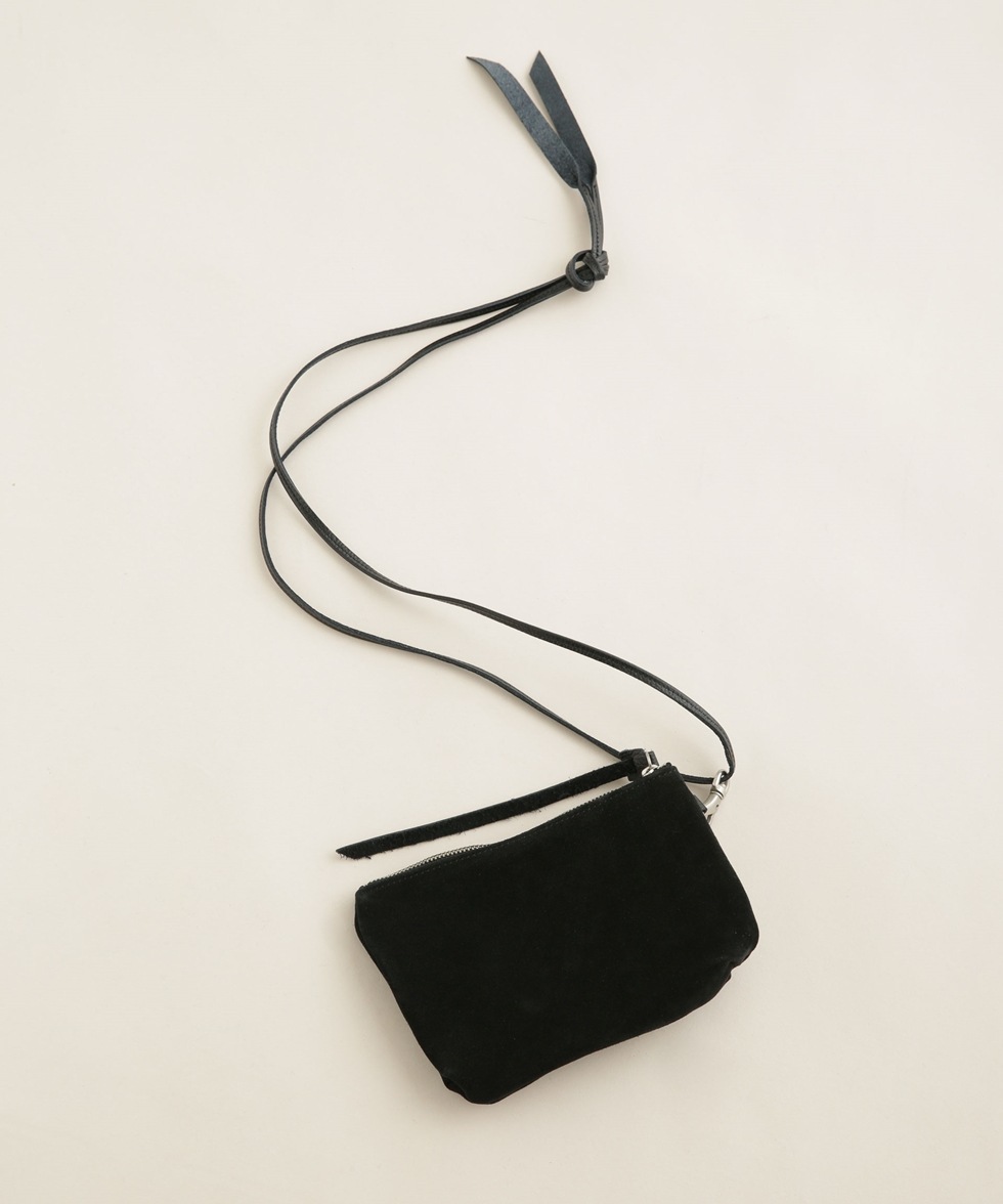 PAIR CASE COW SUEDE WITH STRAP / ブラック | 6702254033 | ナノ
