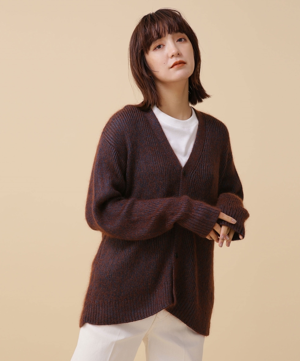 KNIT CARDIGAN Silk mohair / オレンジ | 6712222208 | ナノ