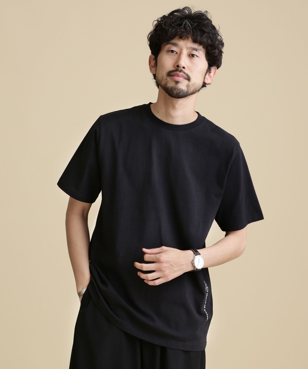 LB.04/メッセージロゴプリントクルーネックＴシャツ