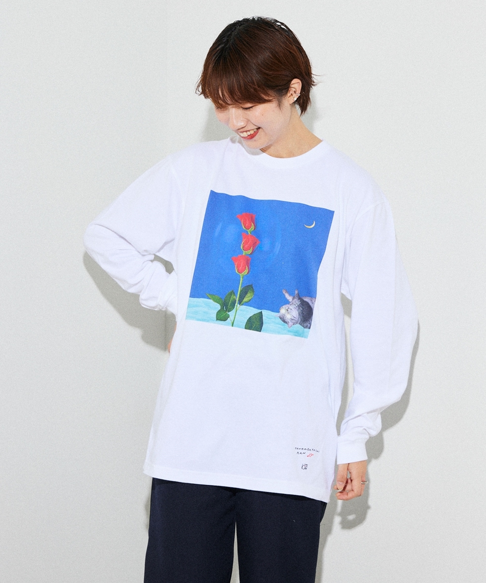 LB.04/「とんだ林蘭×NANO universe」 ロングTシャツ / パターン1