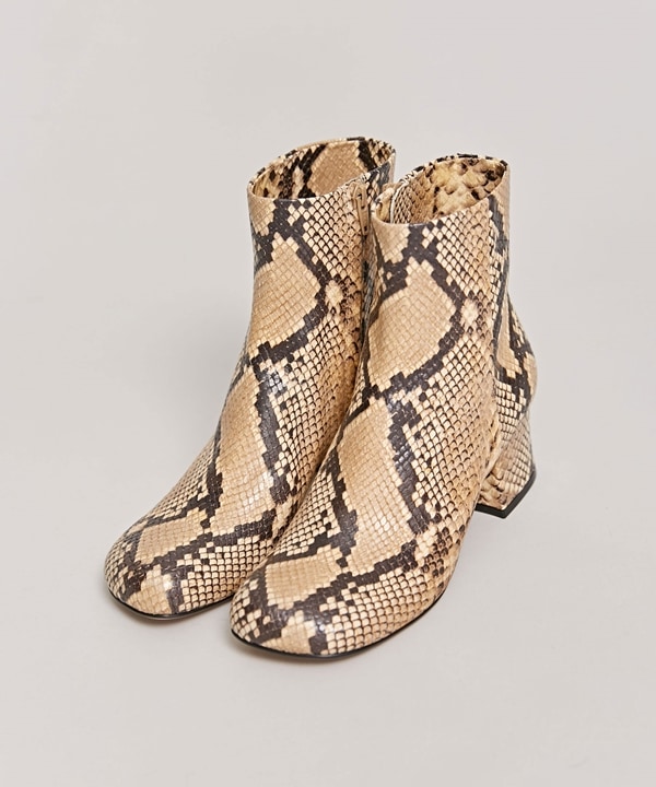 PYTHON FRONTE SHORT BOOTS 5㎝