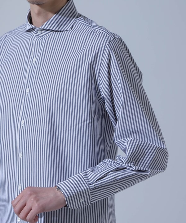 「N SHIRTS」AntiSoaked(R)汗染み防止ホリゾンタルカラーシャツ長袖