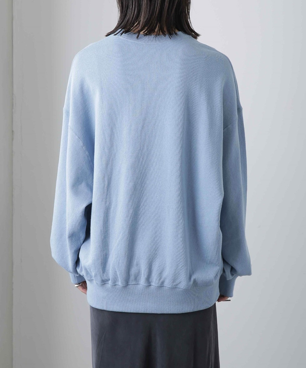 別注 SWEAT CREW NECK EMB SHIRT(セットアップ可) / ブラック