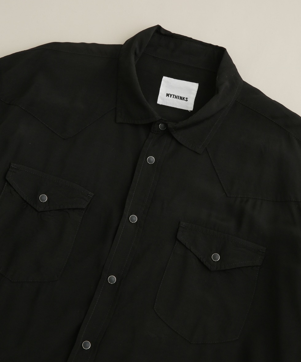 MY RAYON SILK WESTERN SHIRT / ブラック | 6702120330 | ナノ