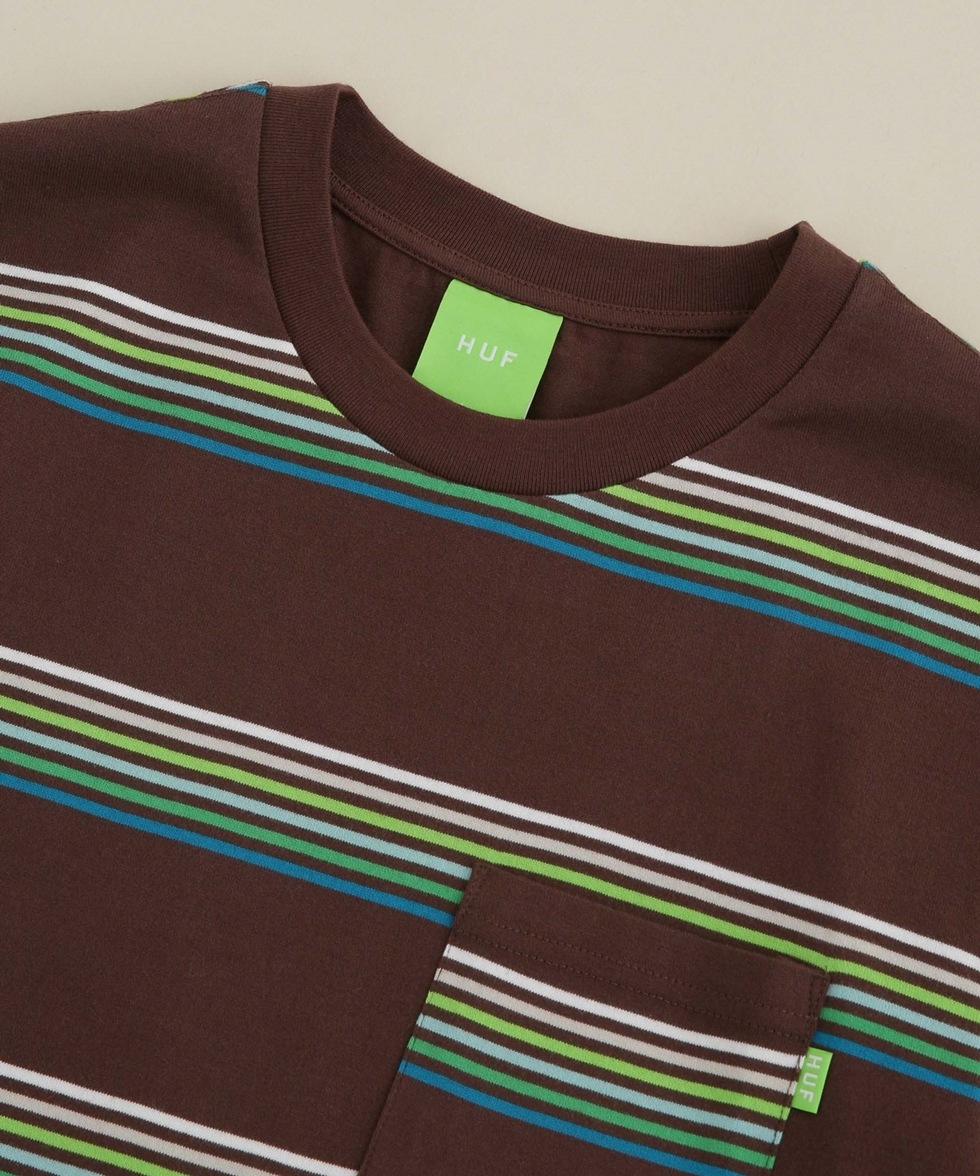 BOLINAS STRIPE S/S POCKET TEE / ブラウン | 6702224004 | ナノ