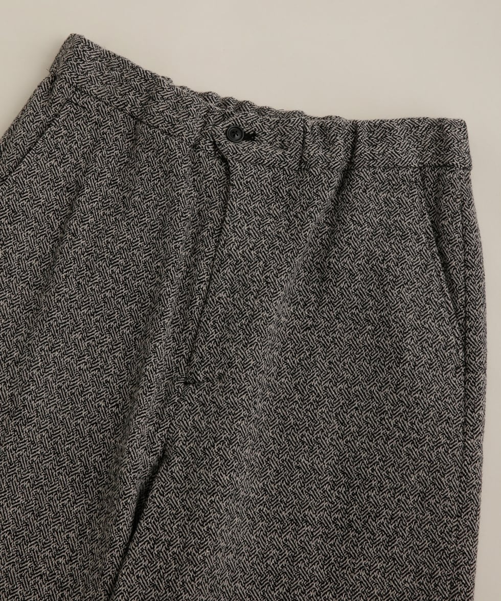 WOOL SILK TWEED EASY SLACKS / グレー | 6702227225 | ナノ