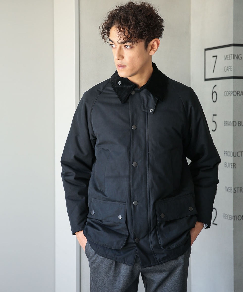 Barbour BEDALE SL 34 ピーチスキン ナノユニバース別注色はカーキです 