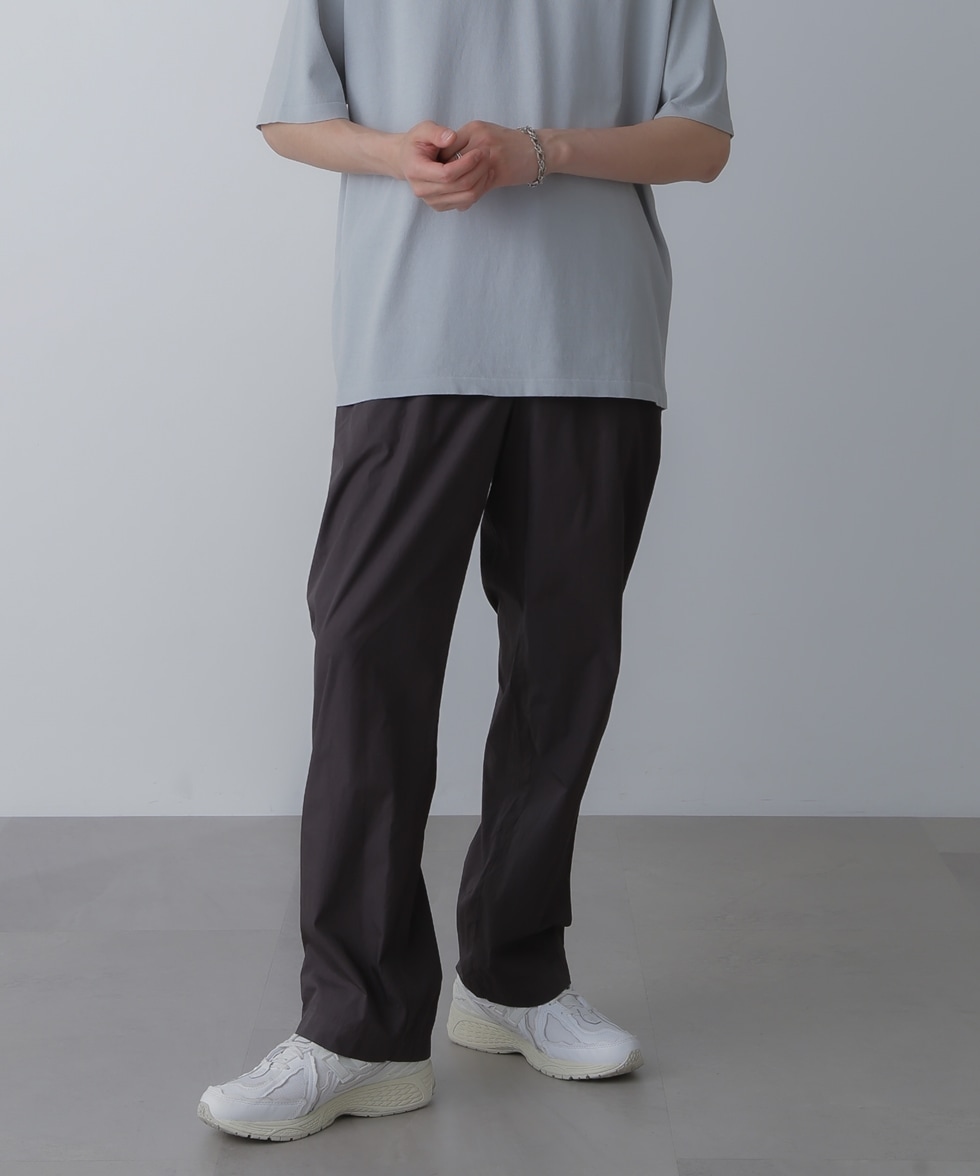 【公式/ナノ・ユニバース】COTTON Lawn WIDE Easy PANTS【ATON】グレー メンズ