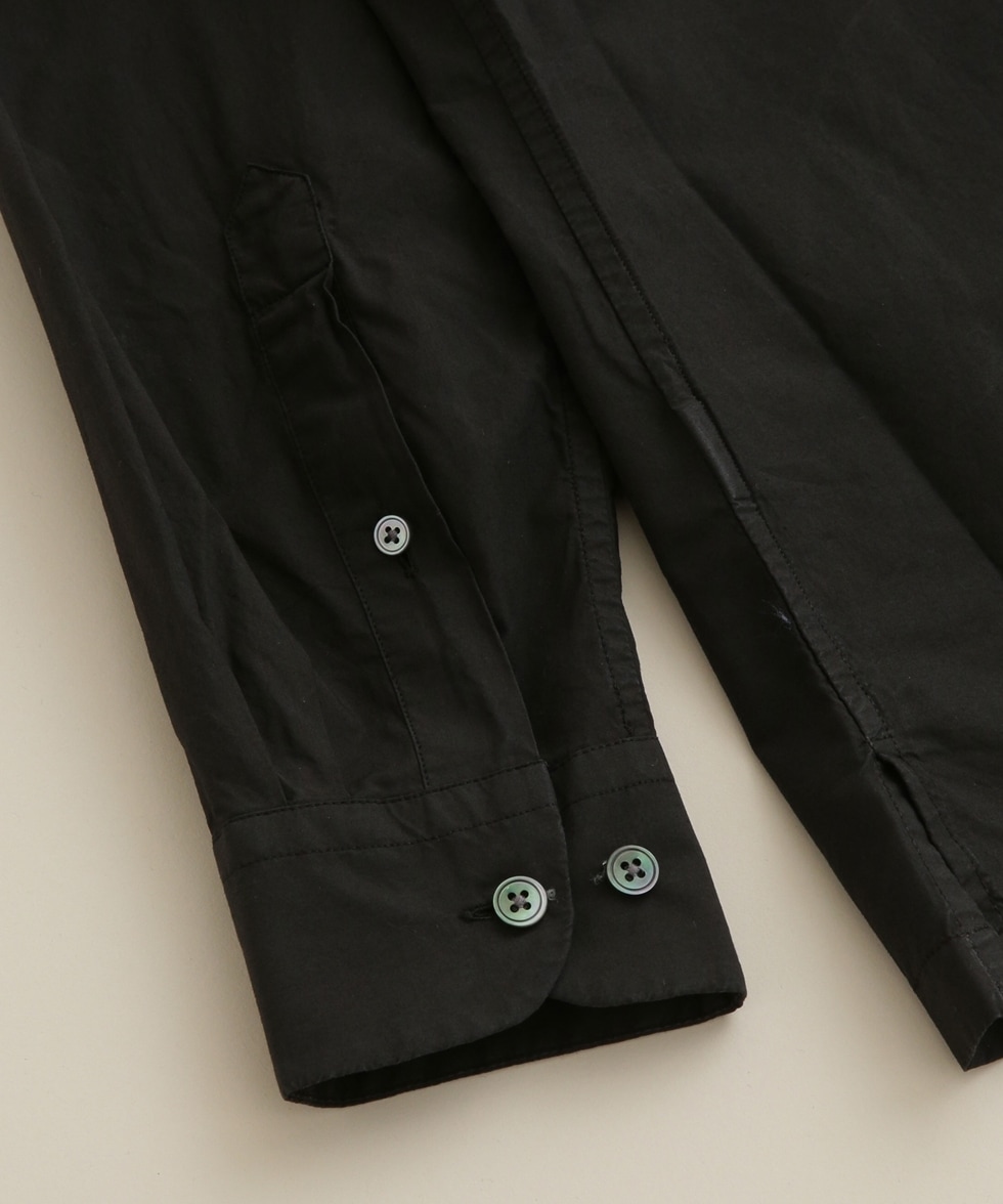 ＢＡＬＩ ＧＬＴ スタンドカラー２ポケットコットンシャツ / ブラック