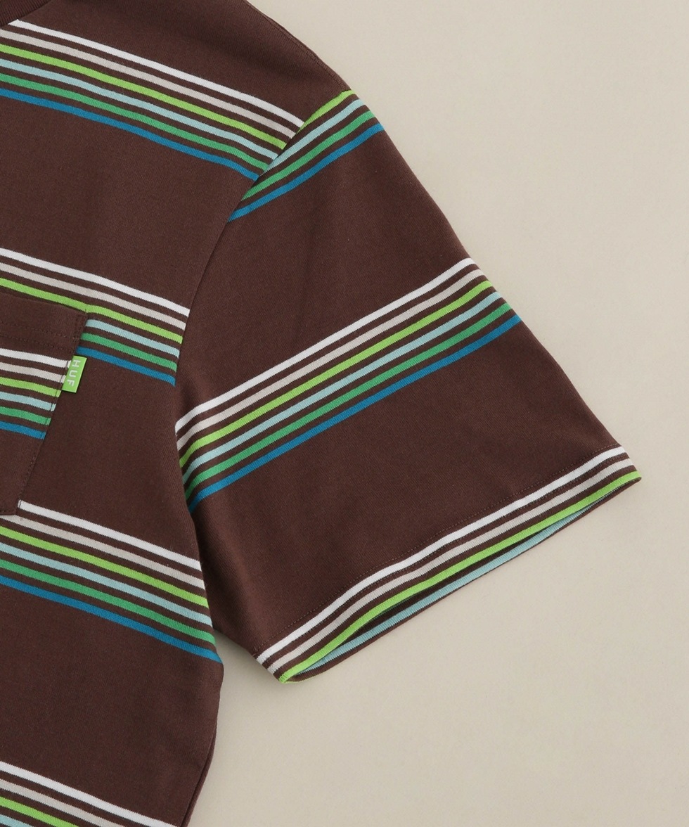 BOLINAS STRIPE S/S POCKET TEE / ブラウン | 6702224004 | ナノ