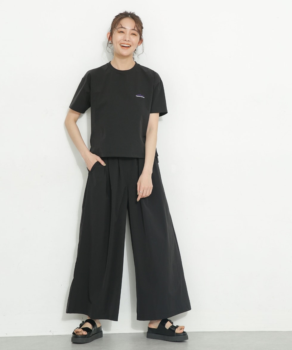 ROOMY FLARE PANTS SET UP / ブラック | 6713129004 | ナノ