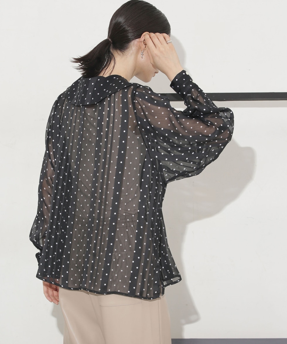 23AW12‐BIG CLR BL‐DOTS / ブラック | 6713220013 | ナノ・ユニバース