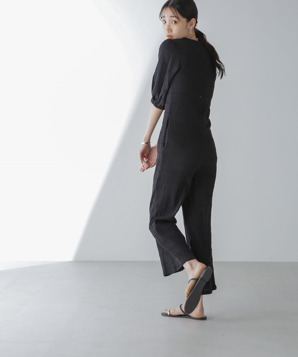 Puffy sleeves jumpsuit