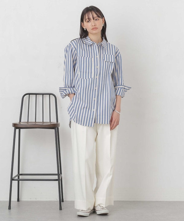 MOLLI Cotton Stripe デザインシャツ