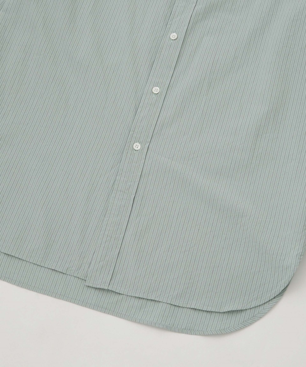 POPLIN STRIPE OVERLAID SHIRT / グリーン | 6703120120 | ナノ