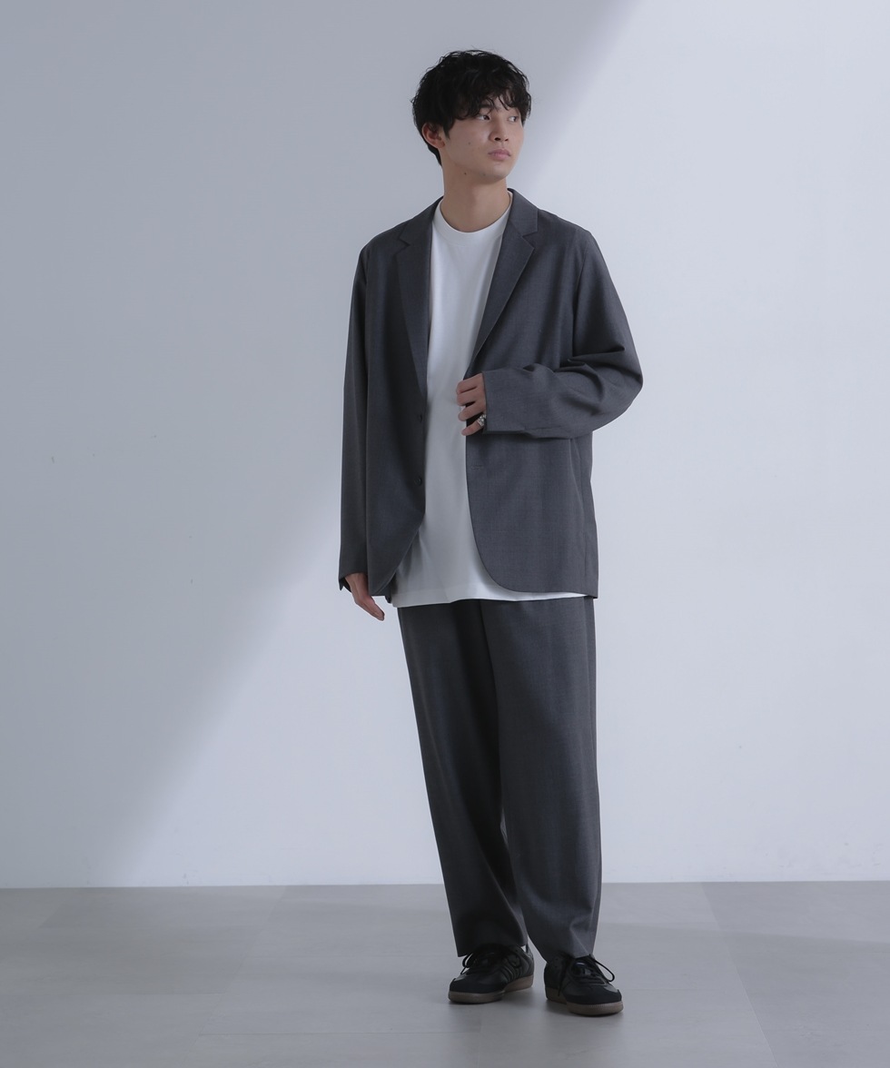 WOOL TROPICAL TAILORED JACKET / ブラック | 6704116021 | ナノ ...