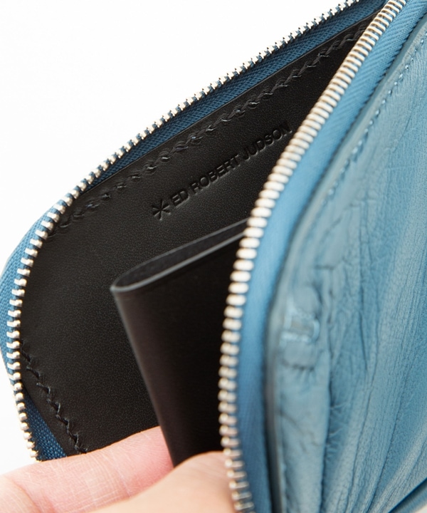 drawstring L-zip purse