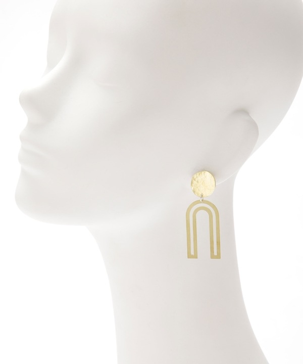 Large Brass Rainbow Earrings