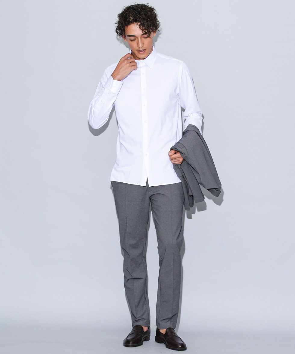 レギュラーカラードレスシャツ / ホワイト | 6683220219 | ナノ