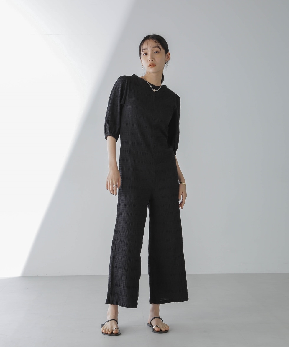 Puffy sleeves jumpsuit