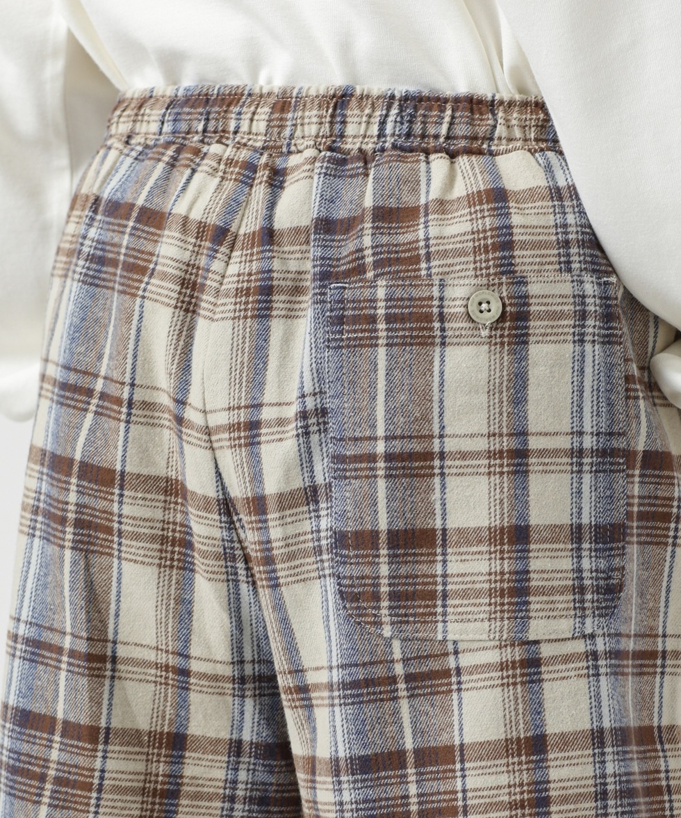 CORTLAND FLANNEL EASY SHORT / クリーム | 6703128052 | ナノ