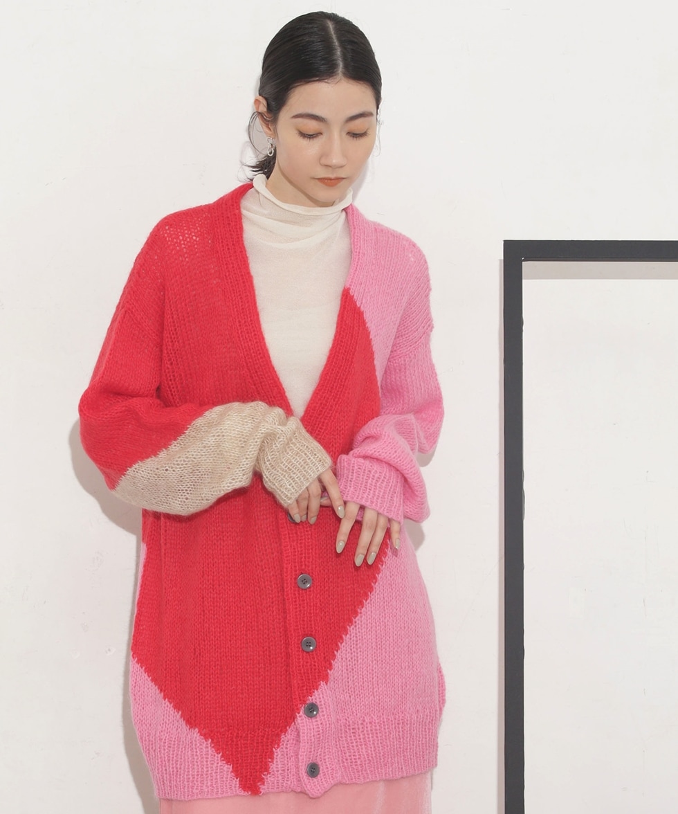 Hand Knitted Mohair Cardigan / ブラック | 6713222057 | ナノ ...