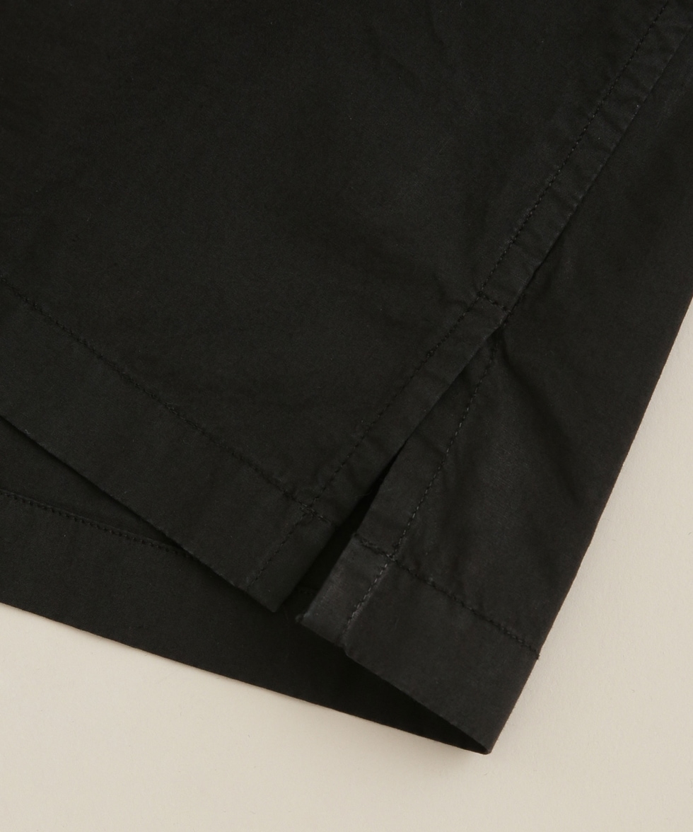 ＢＡＬＩ ＧＬＴ スタンドカラー２ポケットコットンシャツ / ブラック
