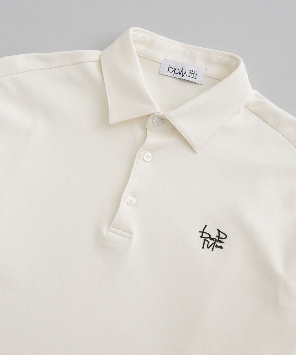 グルメ ジーンズ オーバーサイズ 長袖 ポロシャツ ホワイト GR-T201 F