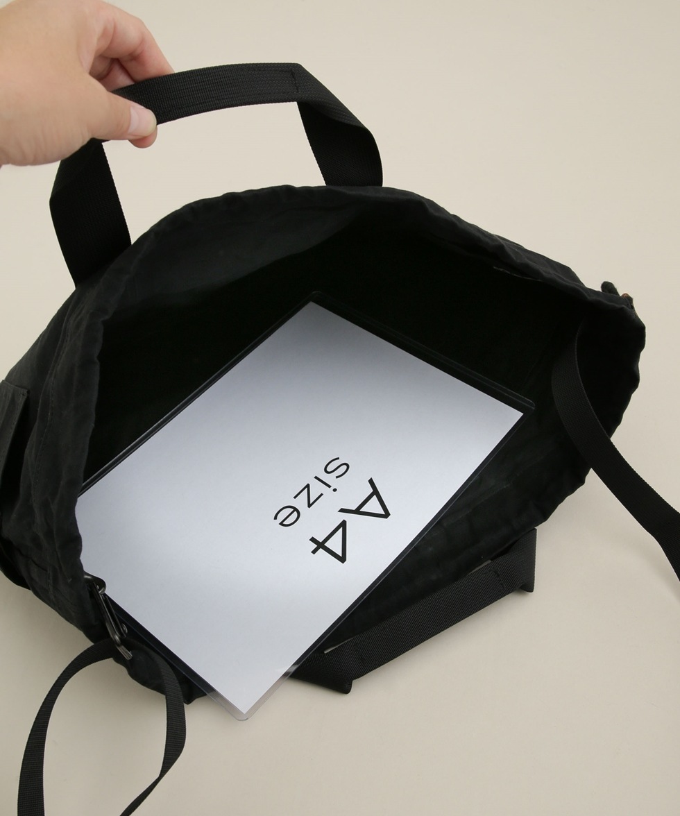 2WAY TOTE BAG CANVAS M / ブラック | 6702232577 | ナノ・ユニバース