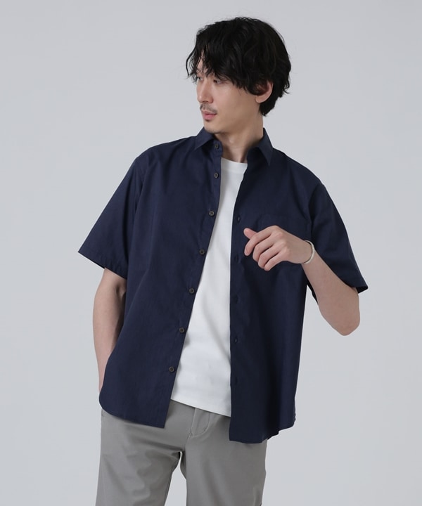LB.03/「ICE FLOW LINEN」レギュラーカラーシャツ 半袖