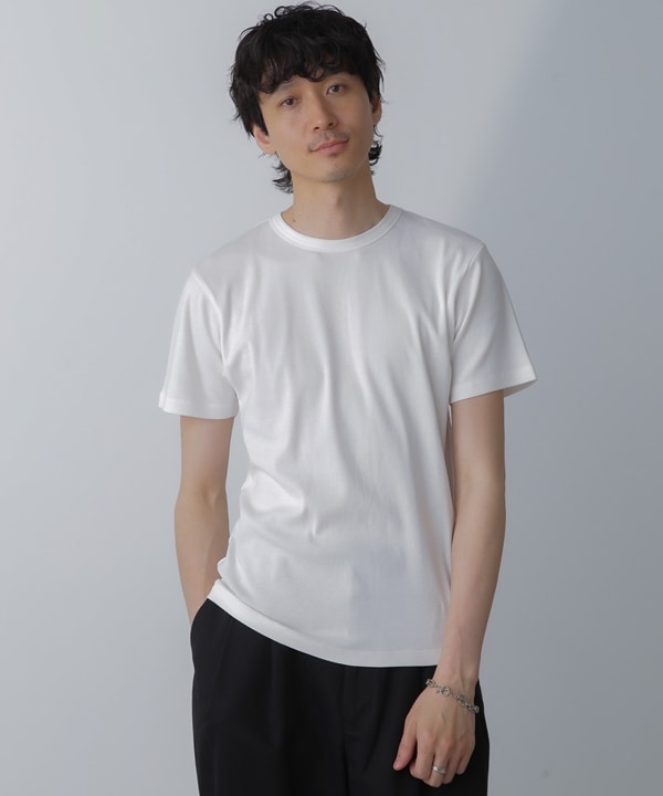 nano・universeのフライスクルーネックTシャツ