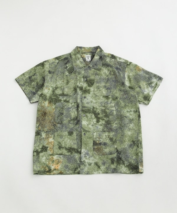 S/S 6 Pocket Shirt -Uneven dye