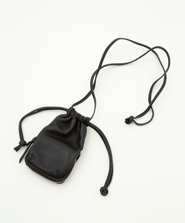 drawstring neck purse