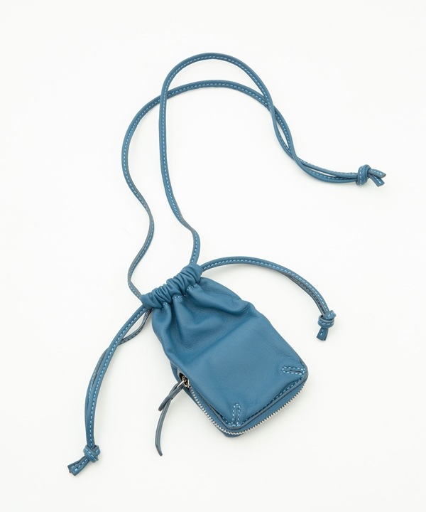 drawstring neck purse