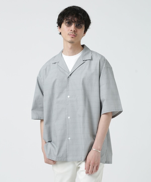 LB.04/WEB限定 ビッグシルエット総柄オープンカラーシャツ 半袖