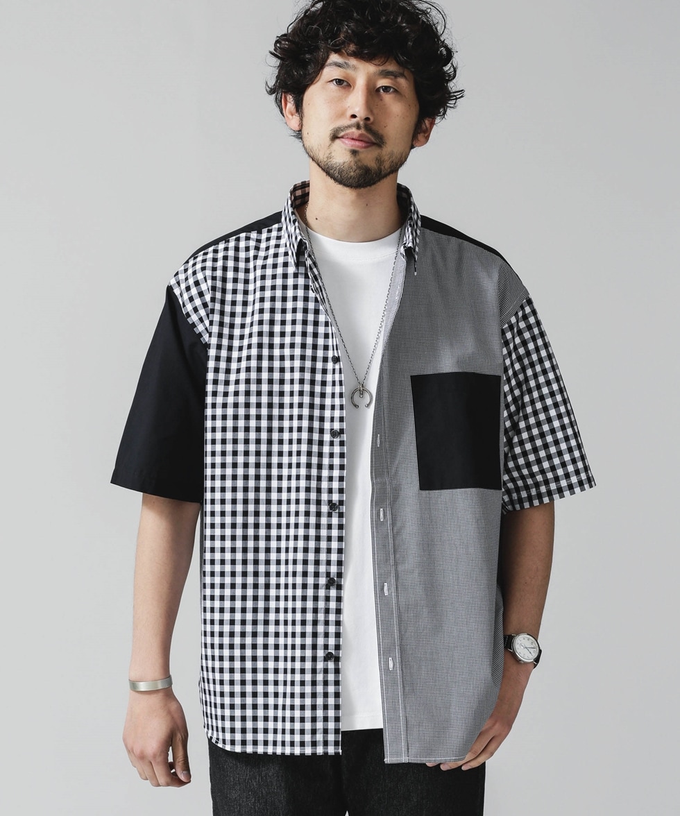 クレイジーチェックビッグシャツ／半袖 / パターン1 | 6681121015 ...