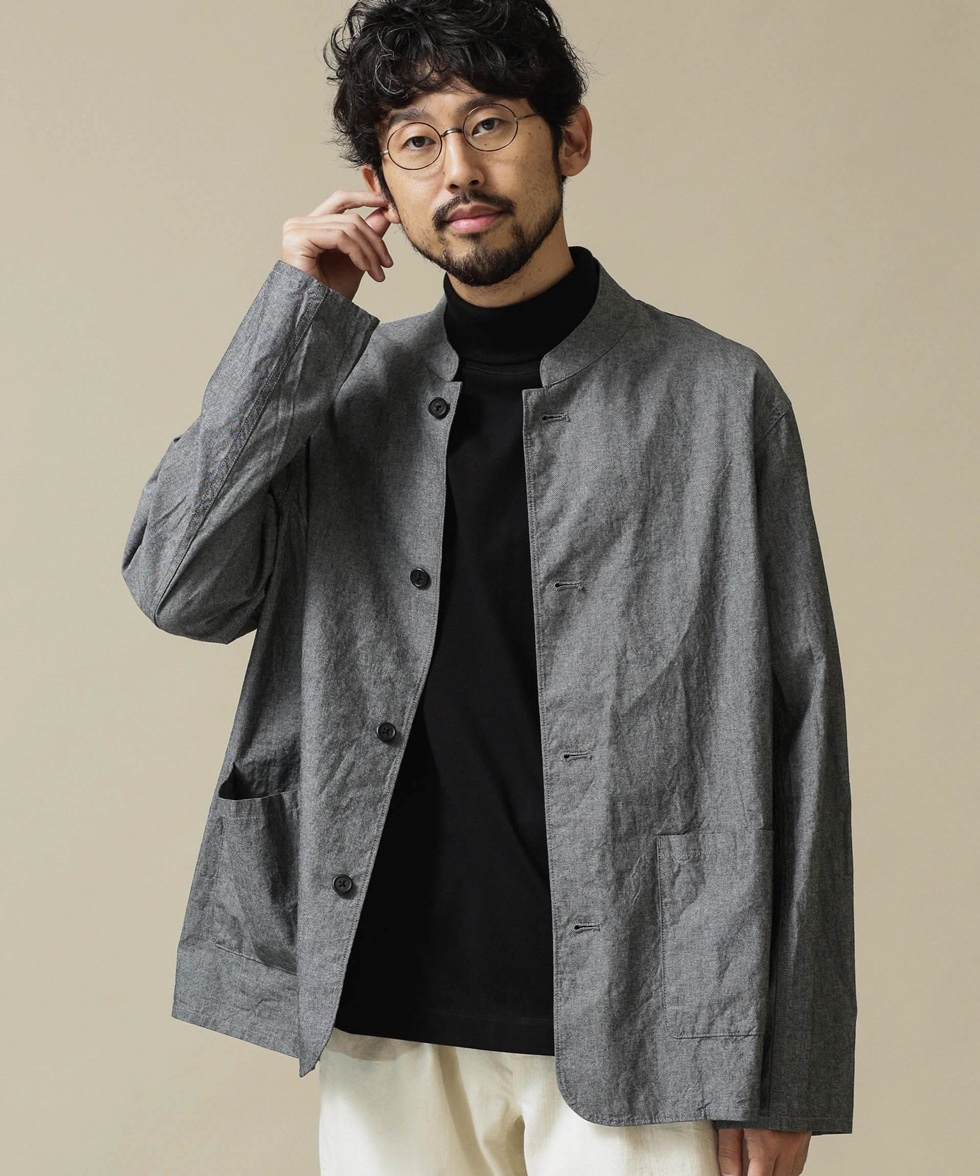 ｓｈｏｕｔｅｒ］スタンドカラーシャツジャケット / ブラック | 6681220017 | ナノ・ユニバース公式通販サイト｜NANO universe  CATALOG