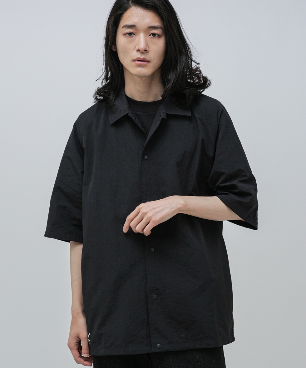 LB.03/Supplex（R）Nylon レギュラーカラーシャツ / ブラック