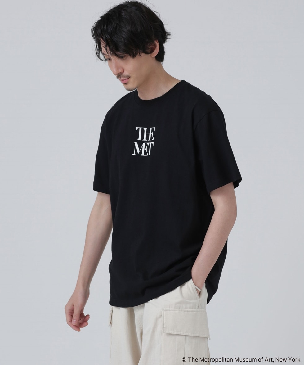 LB.03/THE MET別注 ロゴプリントクルーネックTシャツ / ブラック