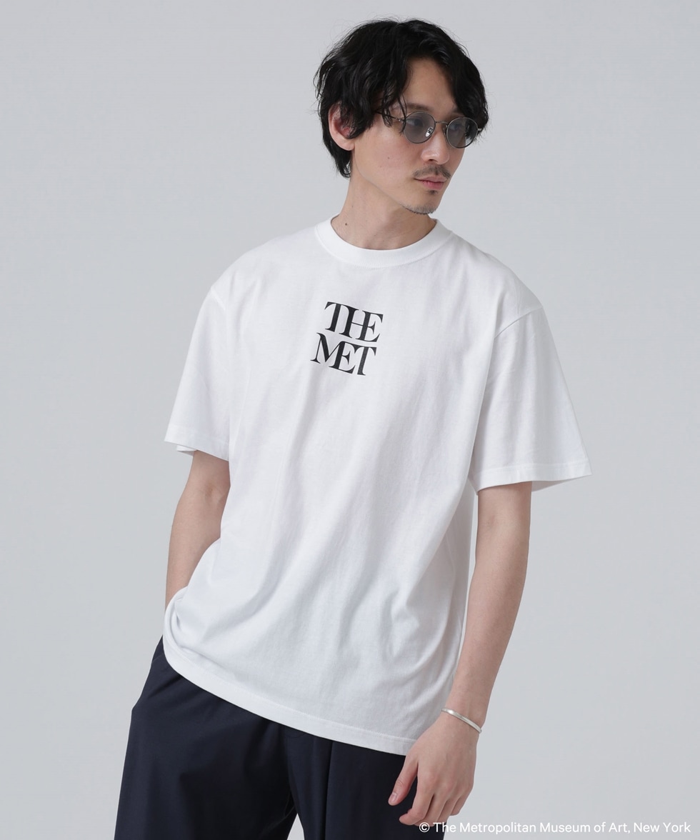LB.03/THE MET別注 ロゴプリントクルーネックTシャツ / ブラック